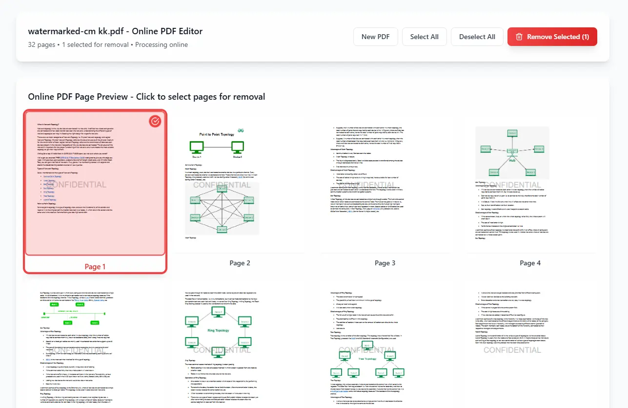 Page Selection Illustration
